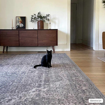 Greenpoint Dusty Blue Washable Rug - Quahog Bay Bedding