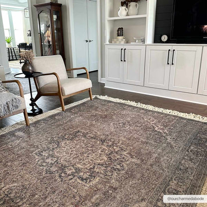 Greenpoint Dusty Blue Washable Rug - Quahog Bay Bedding