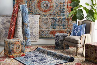 Gretna Magenta Ottoman Pouf - Quahog Bay Bedding