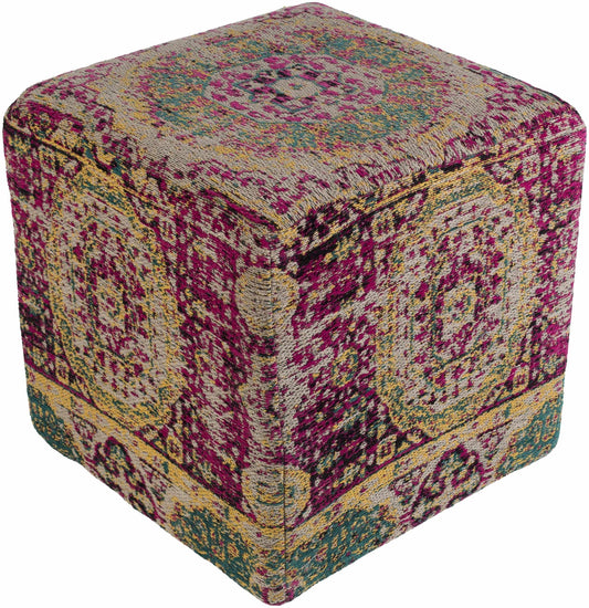 Gretna Magenta Ottoman Pouf - Quahog Bay Bedding