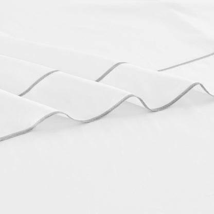 600 Thread Count Framed Sateen Embroidered Cotton Sheet Set