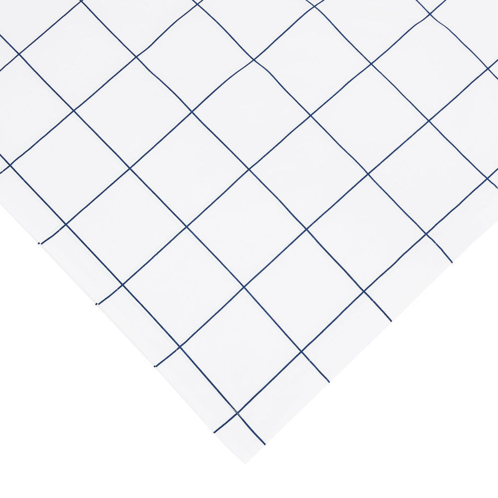 Grid Printed Cotton Percale Duvet Set - Quahog Bay Bedding