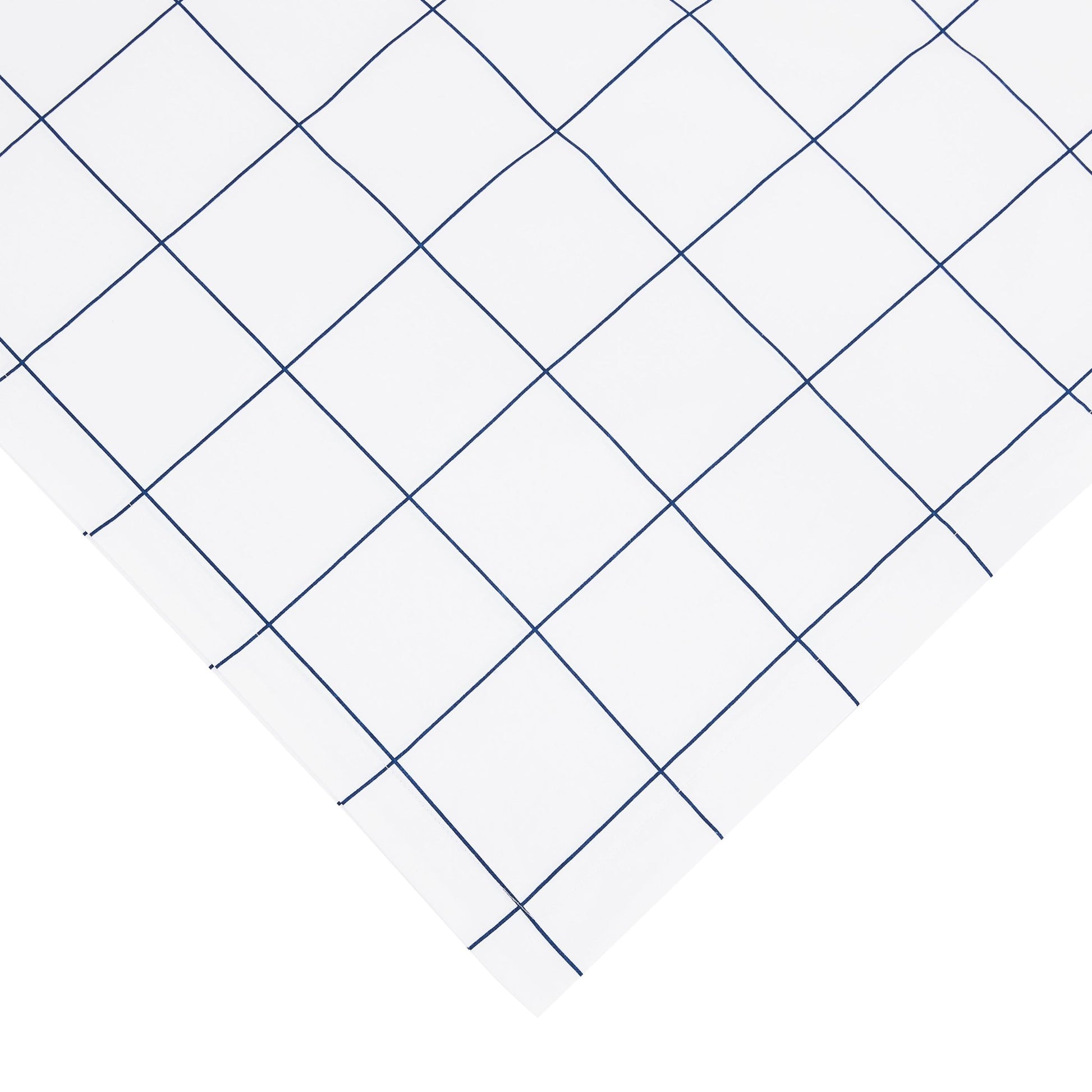 Grid Printed Cotton Percale Duvet Set - Quahog Bay Bedding