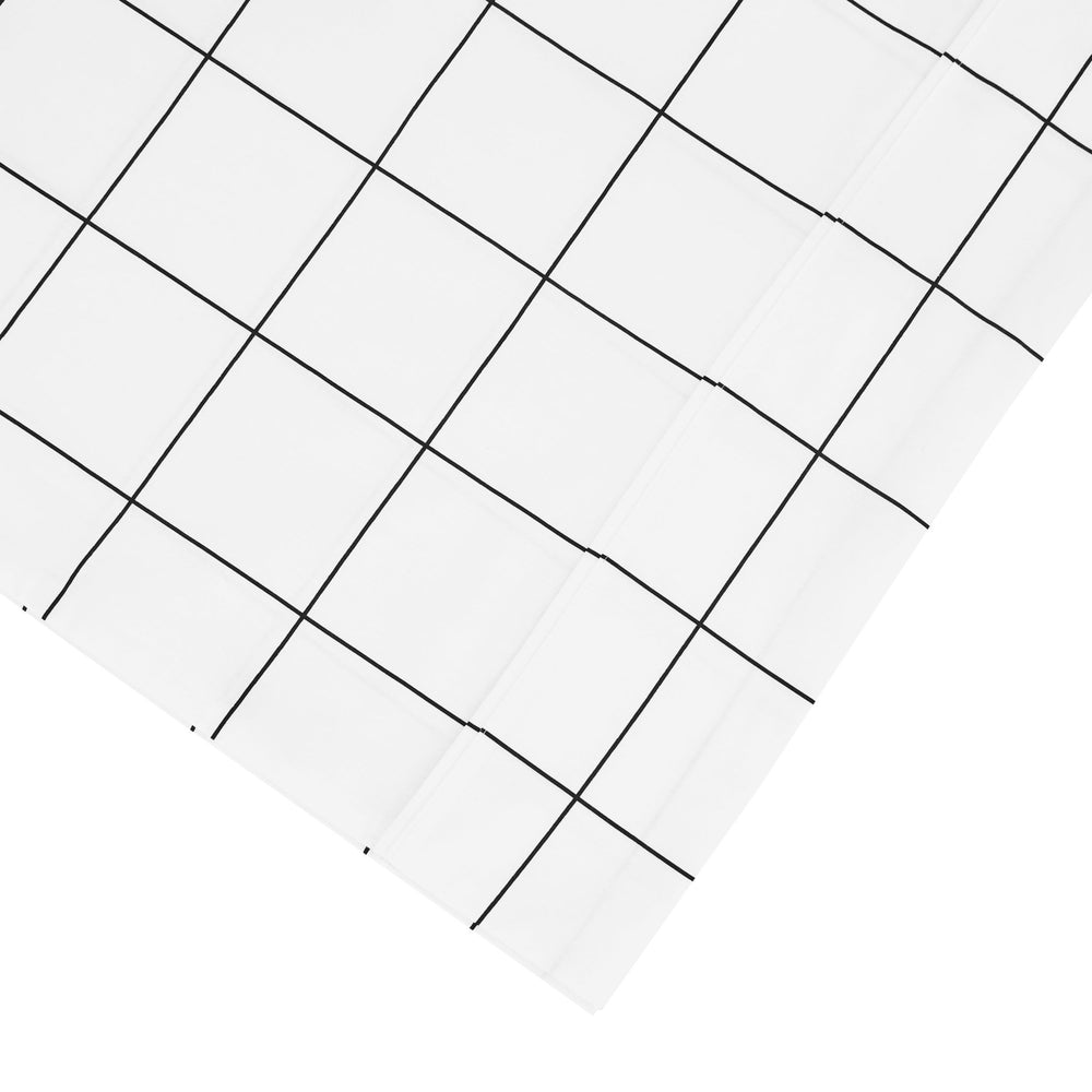 Grid Printed Cotton Percale Sheet Set - Quahog Bay Bedding