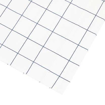 Grid Printed Cotton Percale Sheet Set - Quahog Bay Bedding