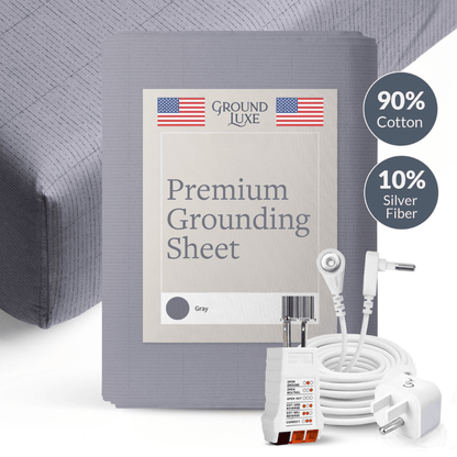 GroundLuxe Fitted Grounding Sheet | 18" Deep Pocket, Organic Cotton, US - Sewn - Quahog Bay Bedding