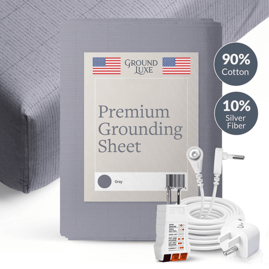 GroundLuxe Fitted Grounding Sheet | 18" Deep Pocket, Organic Cotton, US - Sewn - Quahog Bay Bedding