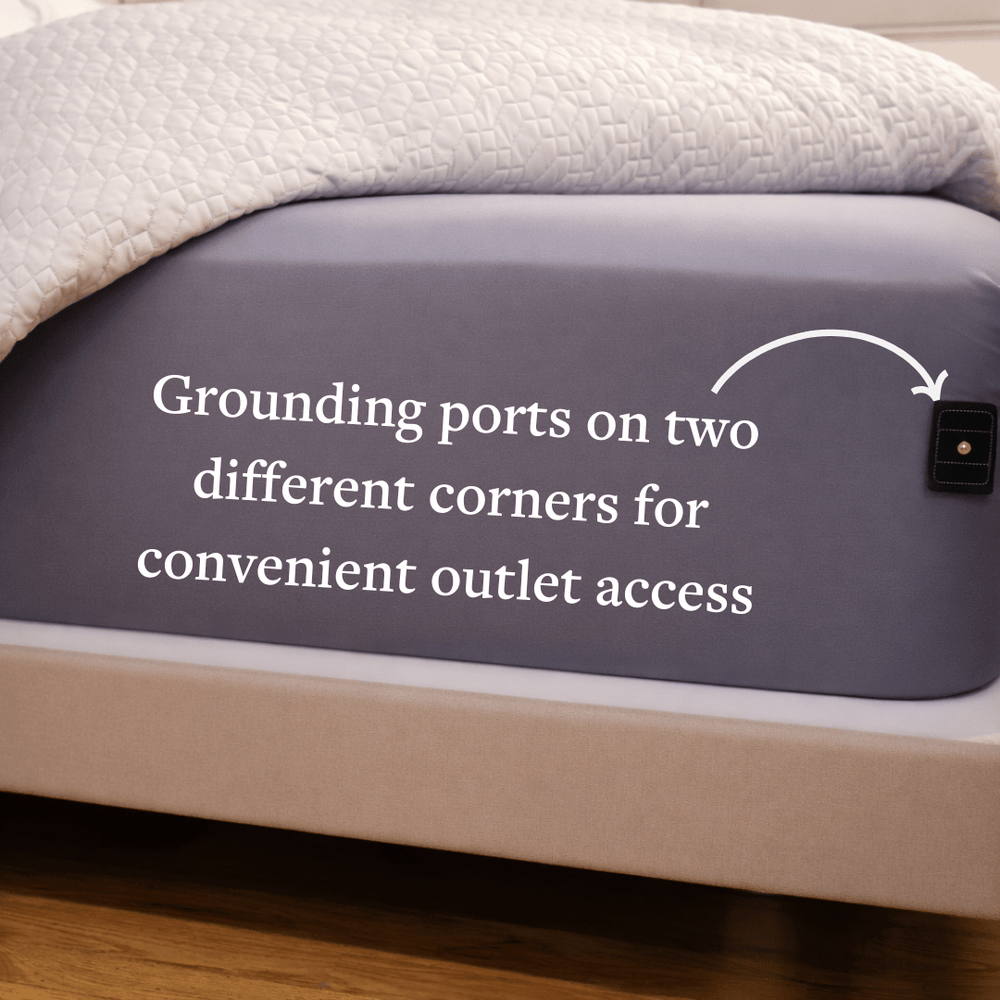 GroundLuxe Fitted Grounding Sheet | 18" Deep Pocket, Organic Cotton, US - Sewn - Quahog Bay Bedding