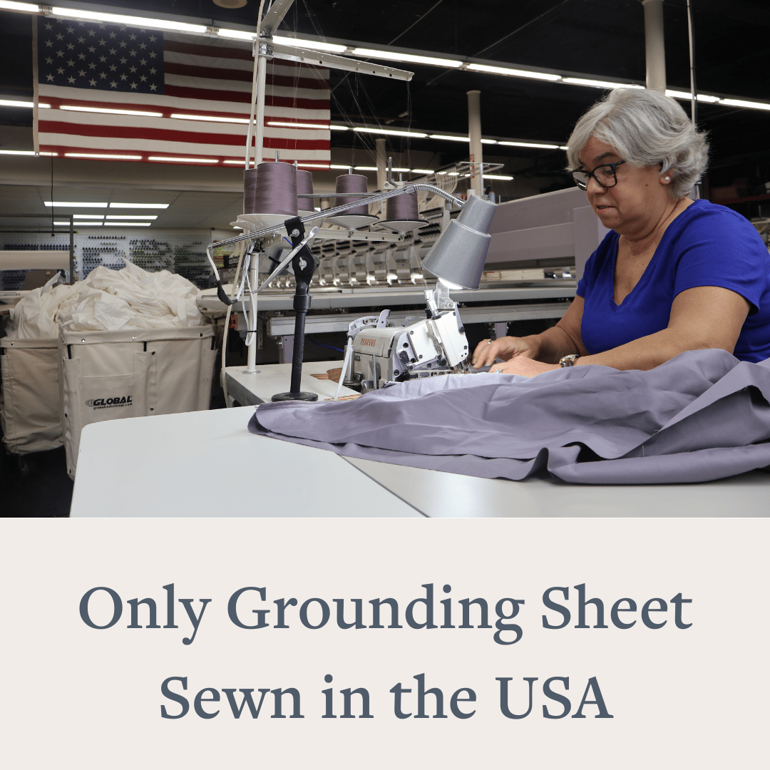 GroundLuxe Fitted Grounding Sheet | 18" Deep Pocket, Organic Cotton, US - Sewn - Quahog Bay Bedding