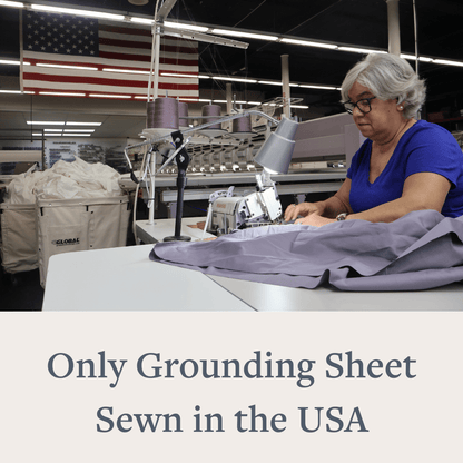 GroundLuxe Fitted Grounding Sheet | 18" Deep Pocket, Organic Cotton, US - Sewn - Quahog Bay Bedding
