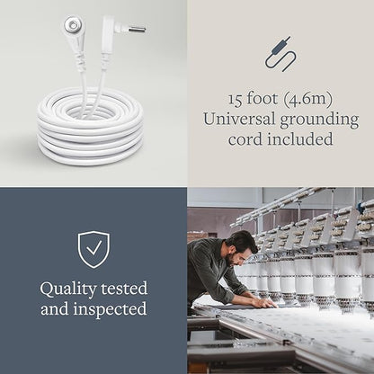 GroundLuxe Flat Grounding Sheet | 400TC Organic Cotton, Universal Fit - Quahog Bay Bedding
