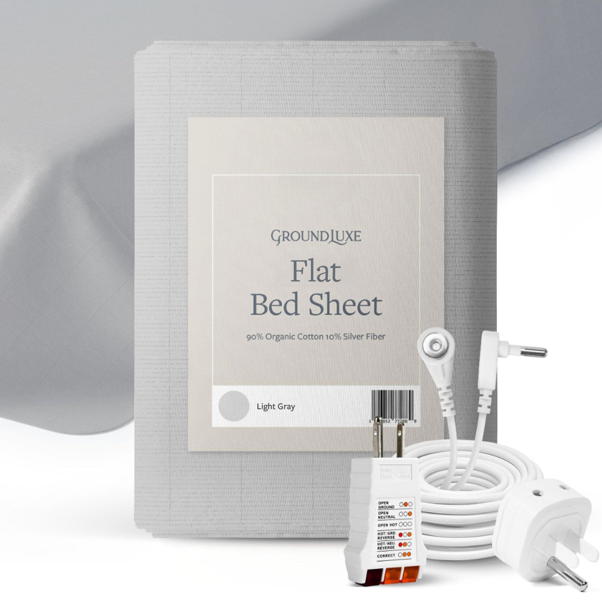 GroundLuxe Flat Grounding Sheet | 400TC Organic Cotton, Universal Fit - Quahog Bay Bedding