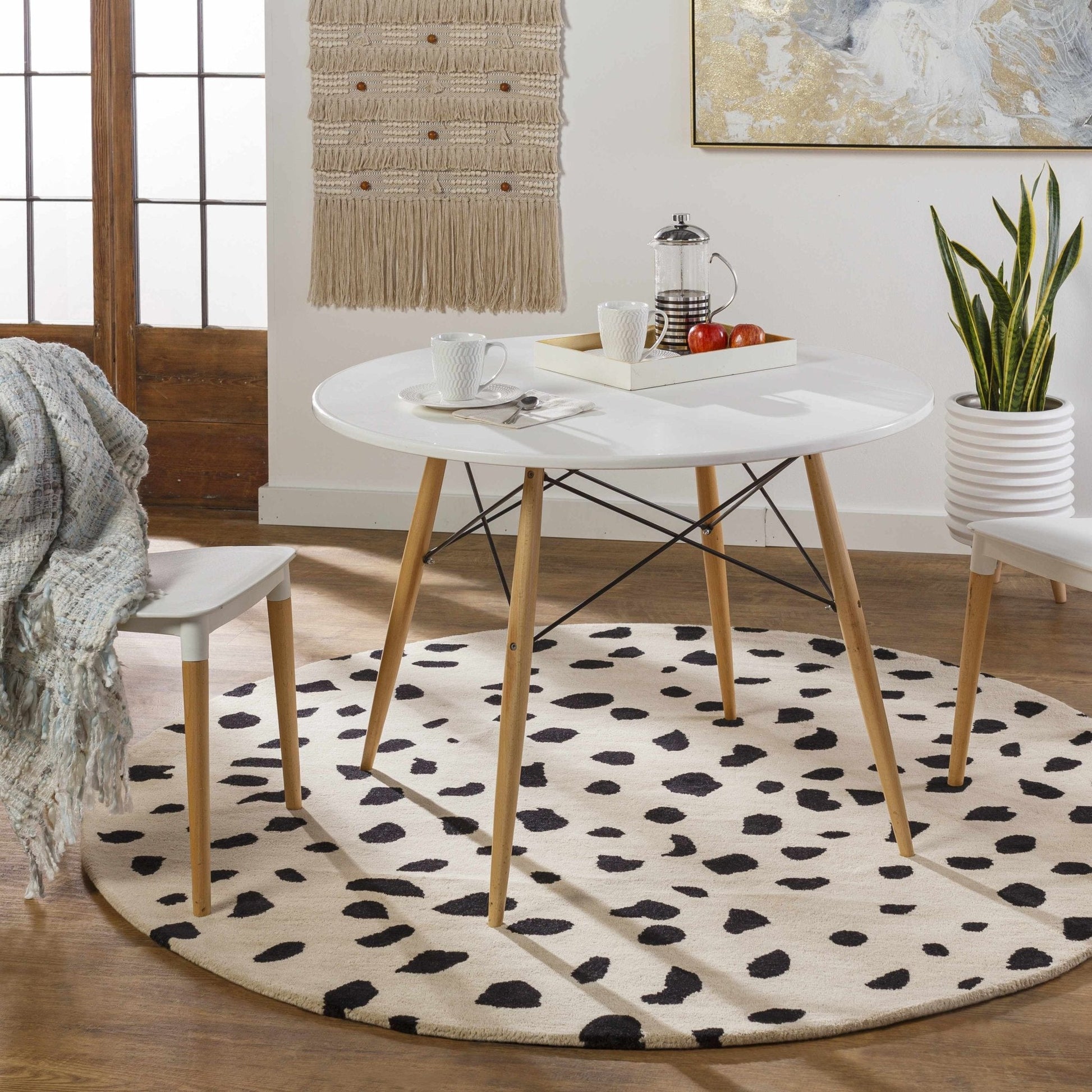 Guiseley Dalmatian Wool Area Rug - Quahog Bay Bedding