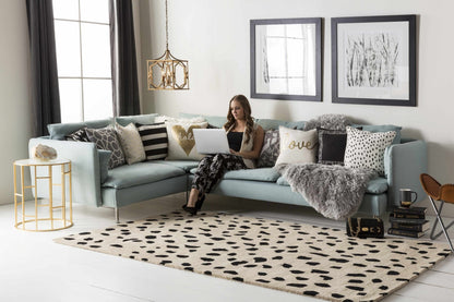 Guiseley Dalmatian Wool Area Rug - Quahog Bay Bedding