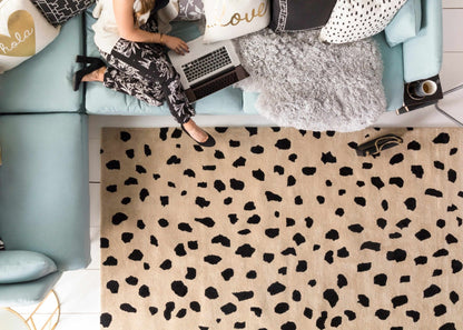 Guiseley Dalmatian Wool Area Rug - Quahog Bay Bedding