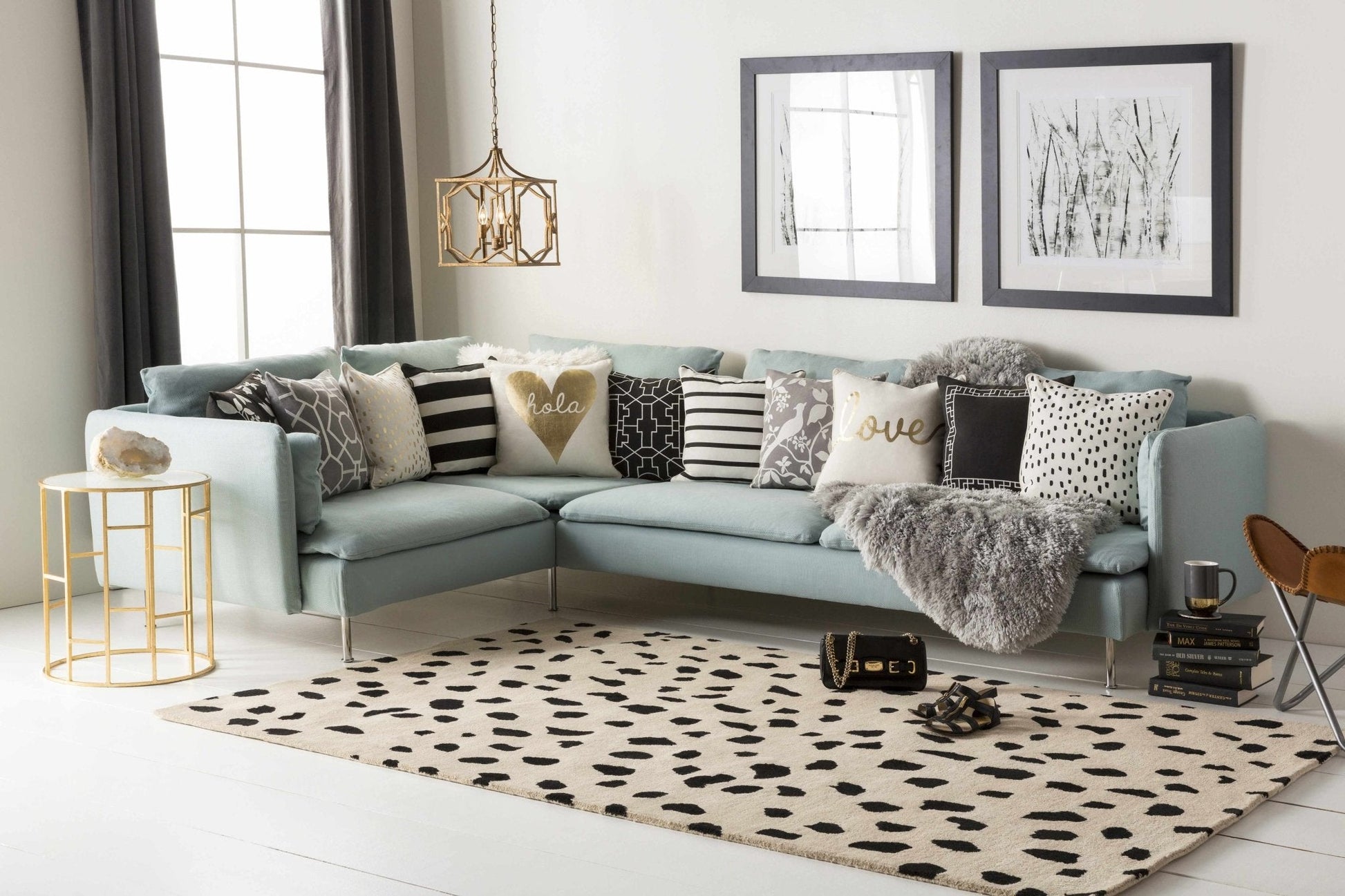 Guiseley Dalmatian Wool Area Rug - Quahog Bay Bedding