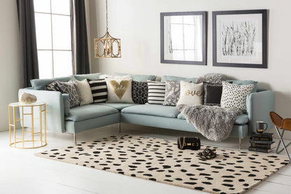 Guiseley Dalmatian Wool Area Rug - Quahog Bay Bedding