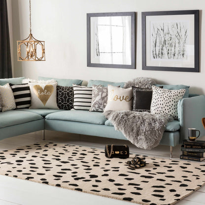 Guiseley Dalmatian Wool Area Rug - Quahog Bay Bedding