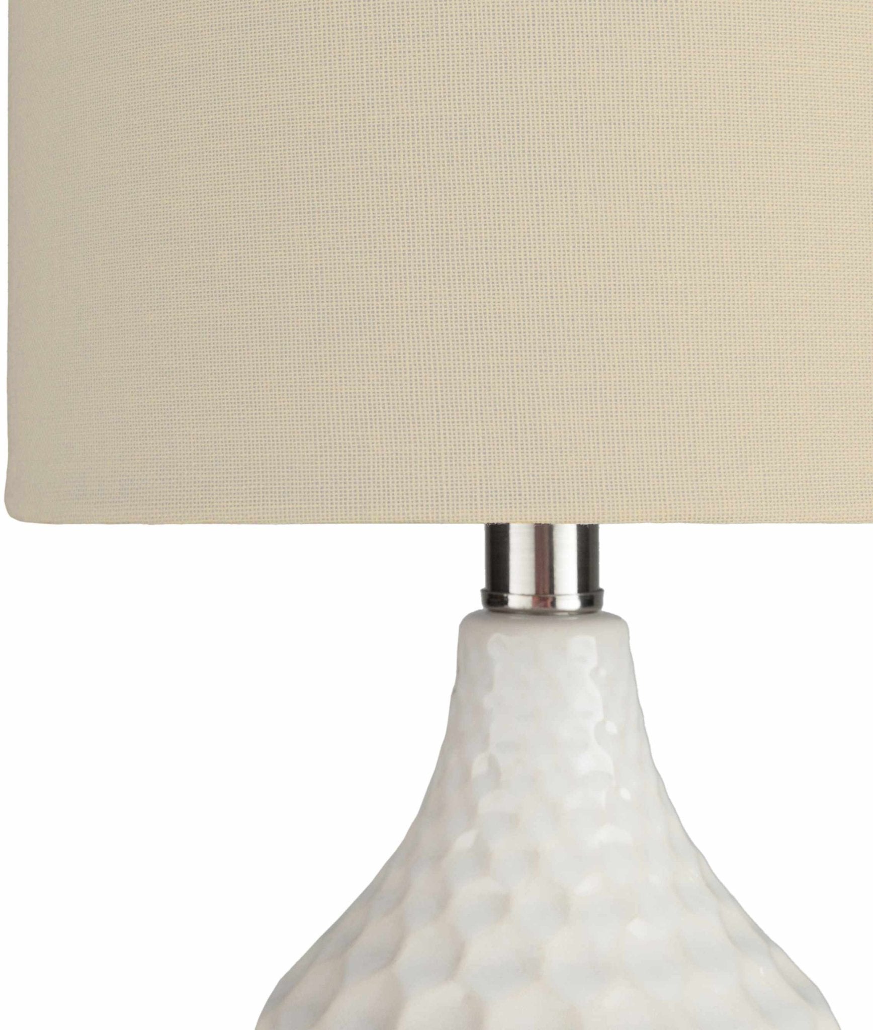 Gulmarrad Textured Ivory Ceramic Table Lamp - Quahog Bay Bedding