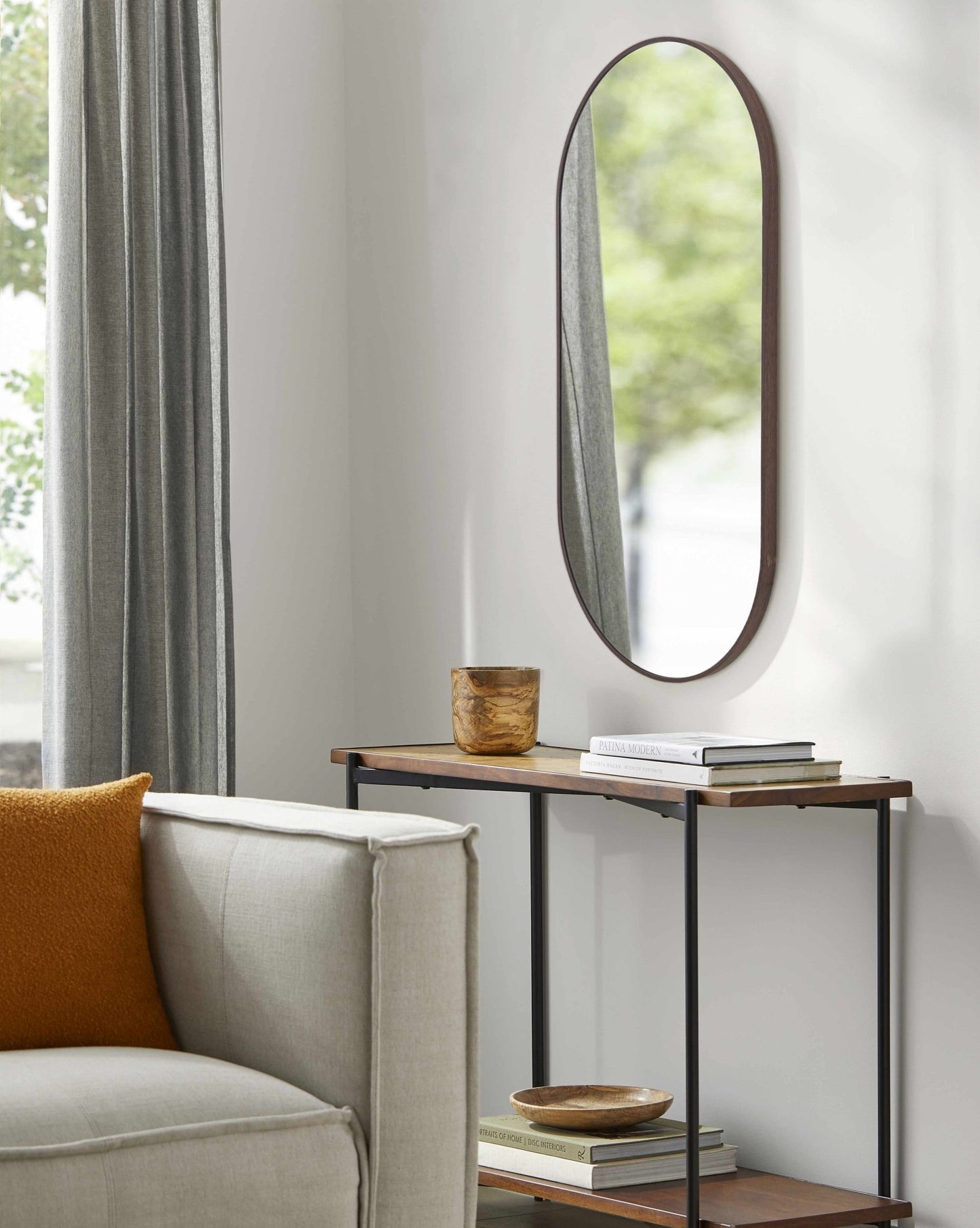 Hagenburg Dark Brown Mirror - Quahog Bay Bedding