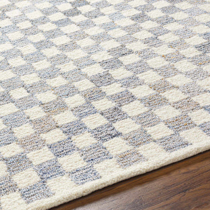 Halen Gray Checkered Area Rug - Quahog Bay Bedding