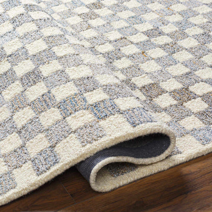 Halen Gray Checkered Area Rug - Quahog Bay Bedding