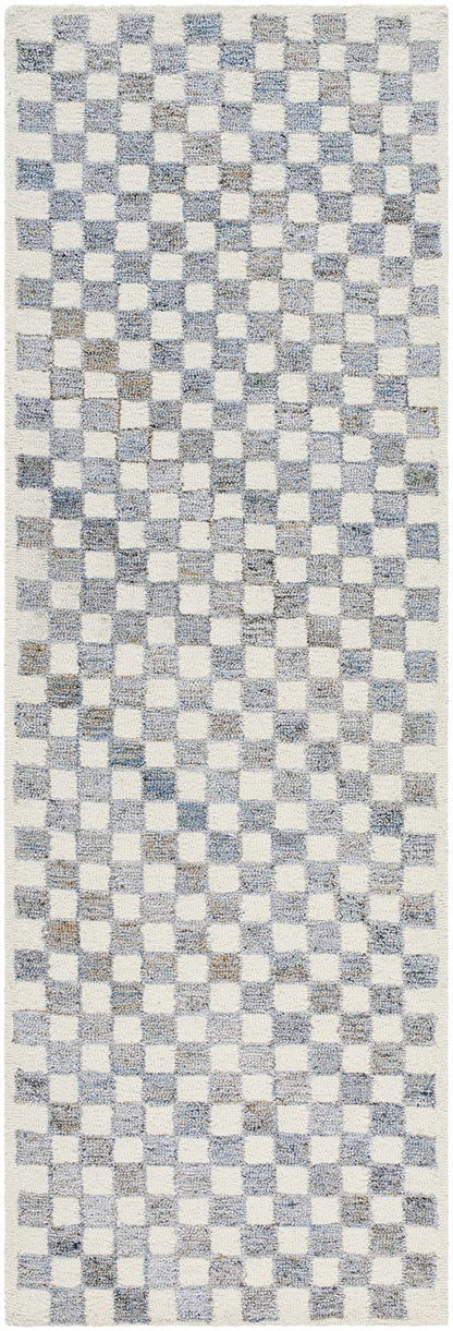 Halen Gray Checkered Area Rug - Quahog Bay Bedding