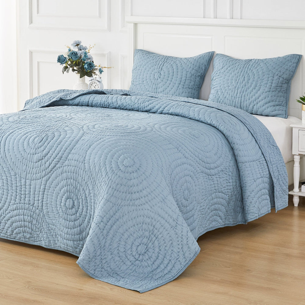 Halo Cotton Voile Hand Stitched Quilt Set - Quahog Bay Bedding