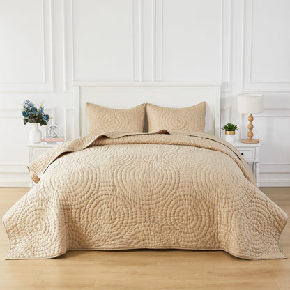 Halo Cotton Voile Hand Stitched Quilt Set - Quahog Bay Bedding
