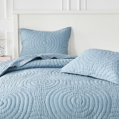 Halo Cotton Voile Hand Stitched Quilt Set - Quahog Bay Bedding