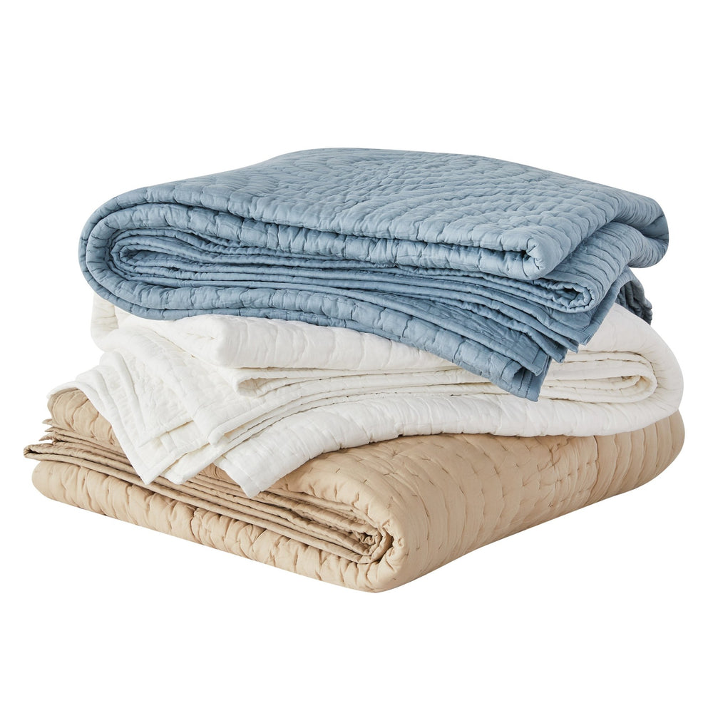Halo Cotton Voile Hand Stitched Quilt Set - Quahog Bay Bedding