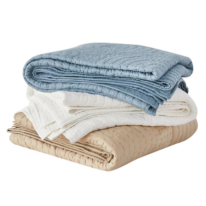 Halo Cotton Voile Hand Stitched Quilt Set - Quahog Bay Bedding