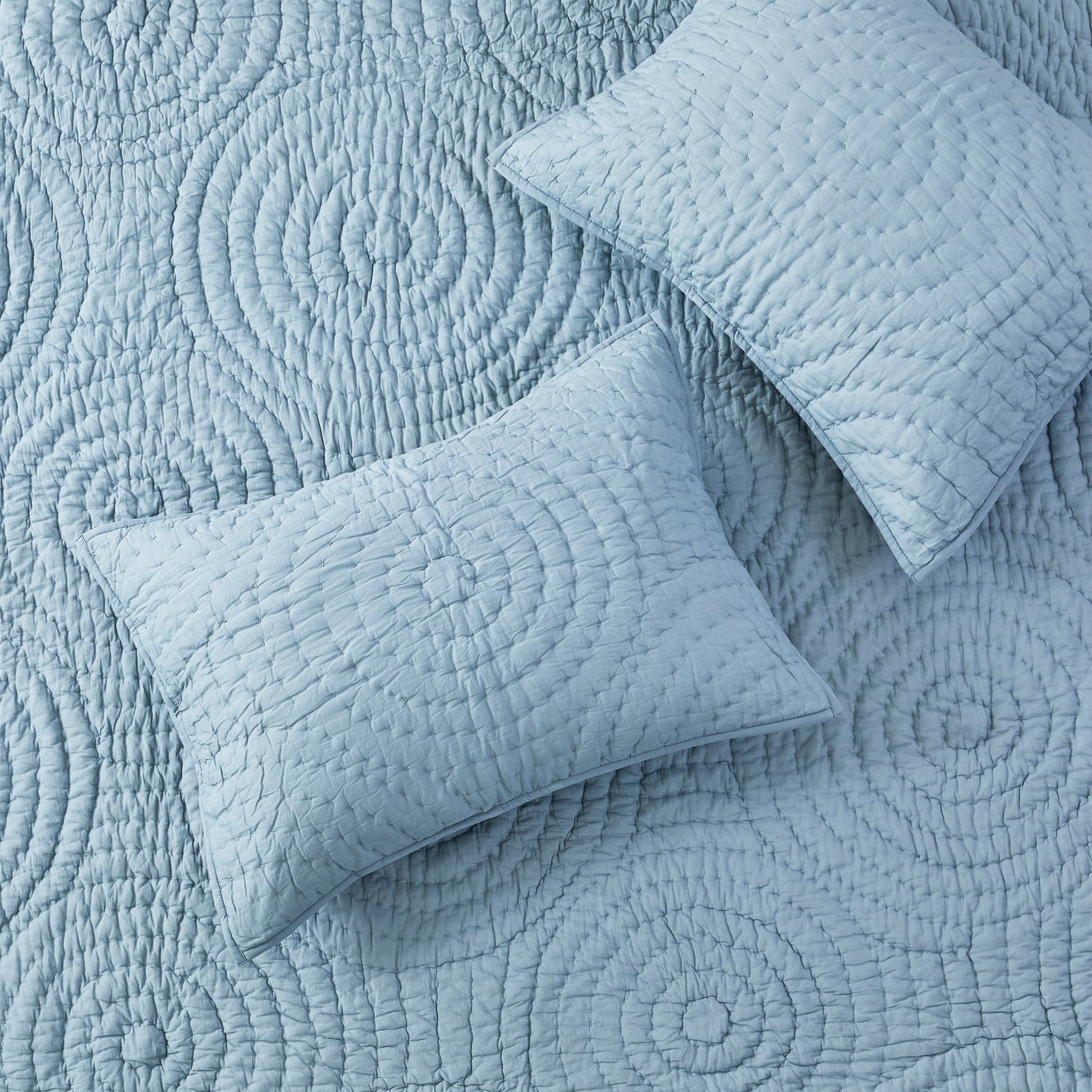 Halo Cotton Voile Hand Stitched Quilt Set - Quahog Bay Bedding