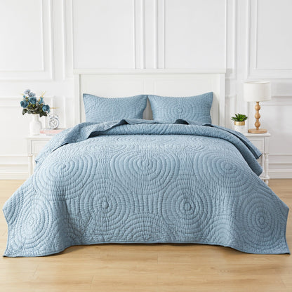 Halo Cotton Voile Hand Stitched Quilt Set - Quahog Bay Bedding
