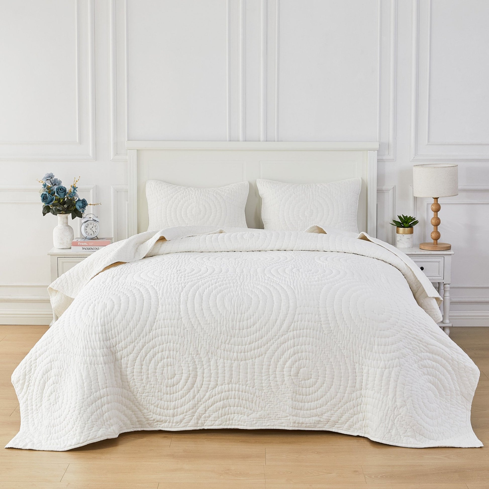 Halo Cotton Voile Hand Stitched Quilt Set - Quahog Bay Bedding