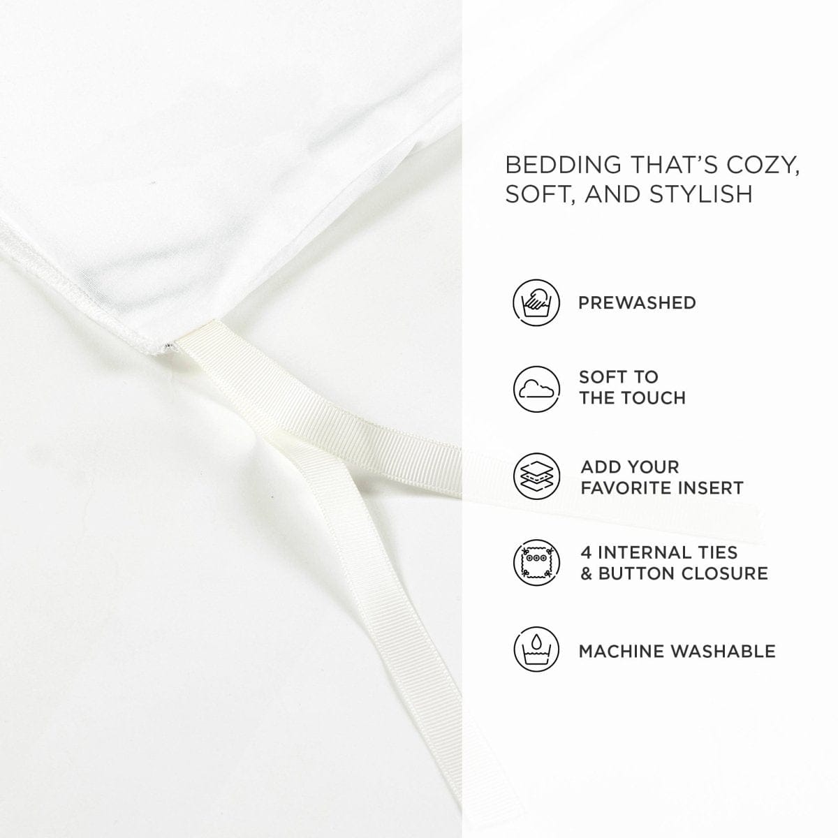 Hampton Double Flange Embroidered Contrast Edge Duvet Cover Set - Quahog Bay Bedding