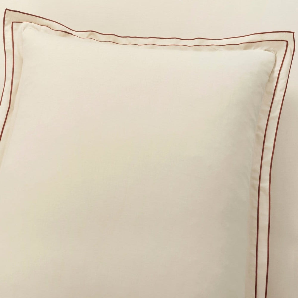 Hampton Double Flange Embroidered Contrast Edge Duvet Cover Set - Quahog Bay Bedding