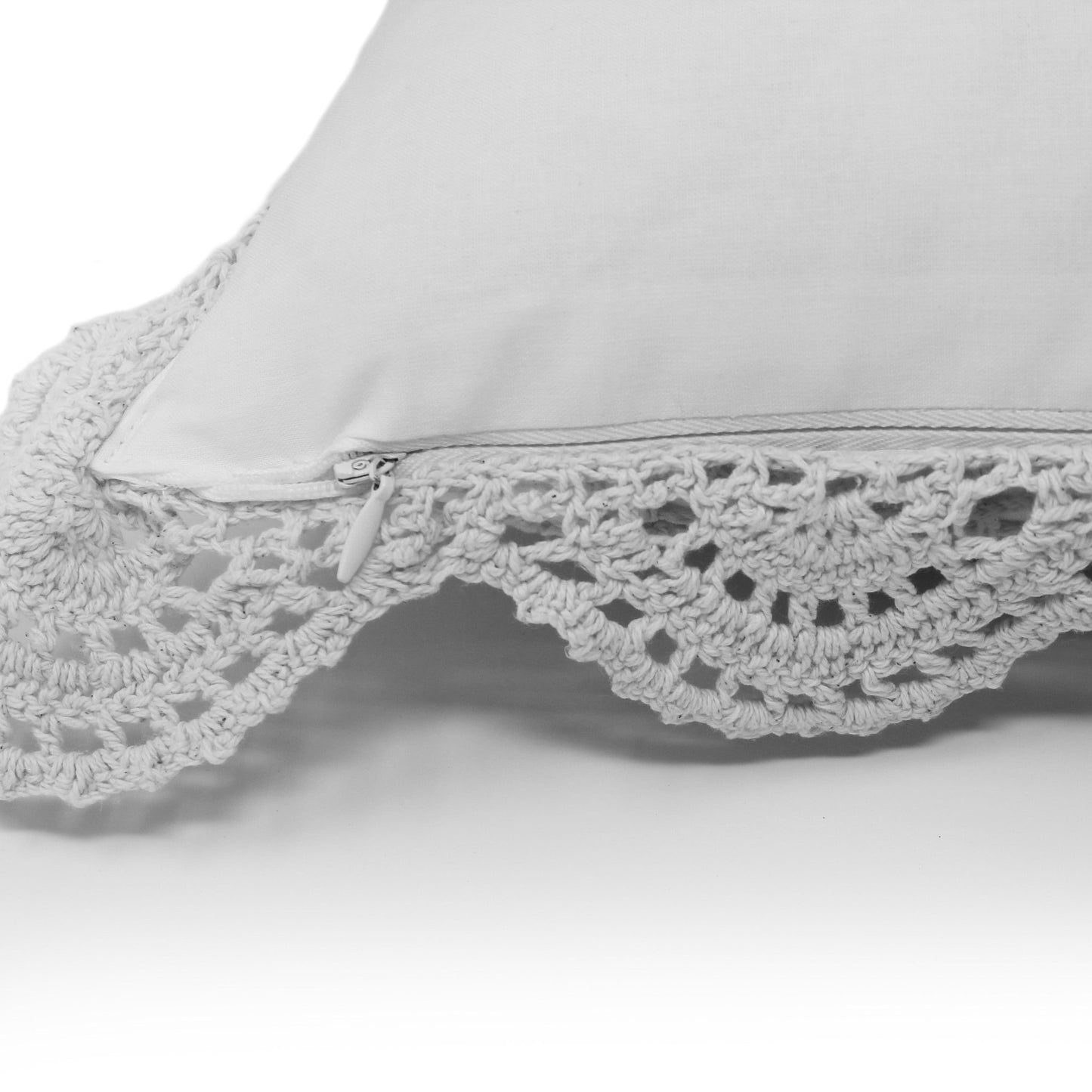 Hand Made Crochet Cotton Boudoir Pillow - Quahog Bay Bedding