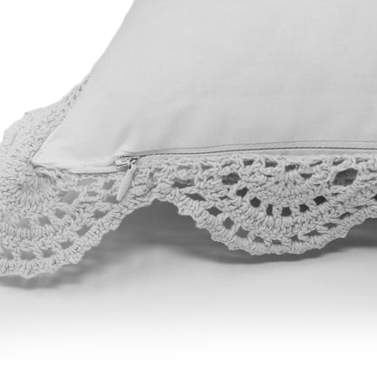 Hand Made Crochet Cotton Boudoir Pillow - Quahog Bay Bedding