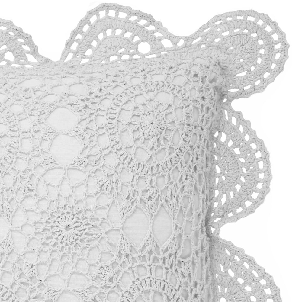 Hand Made Crochet Cotton Boudoir Pillow - Quahog Bay Bedding