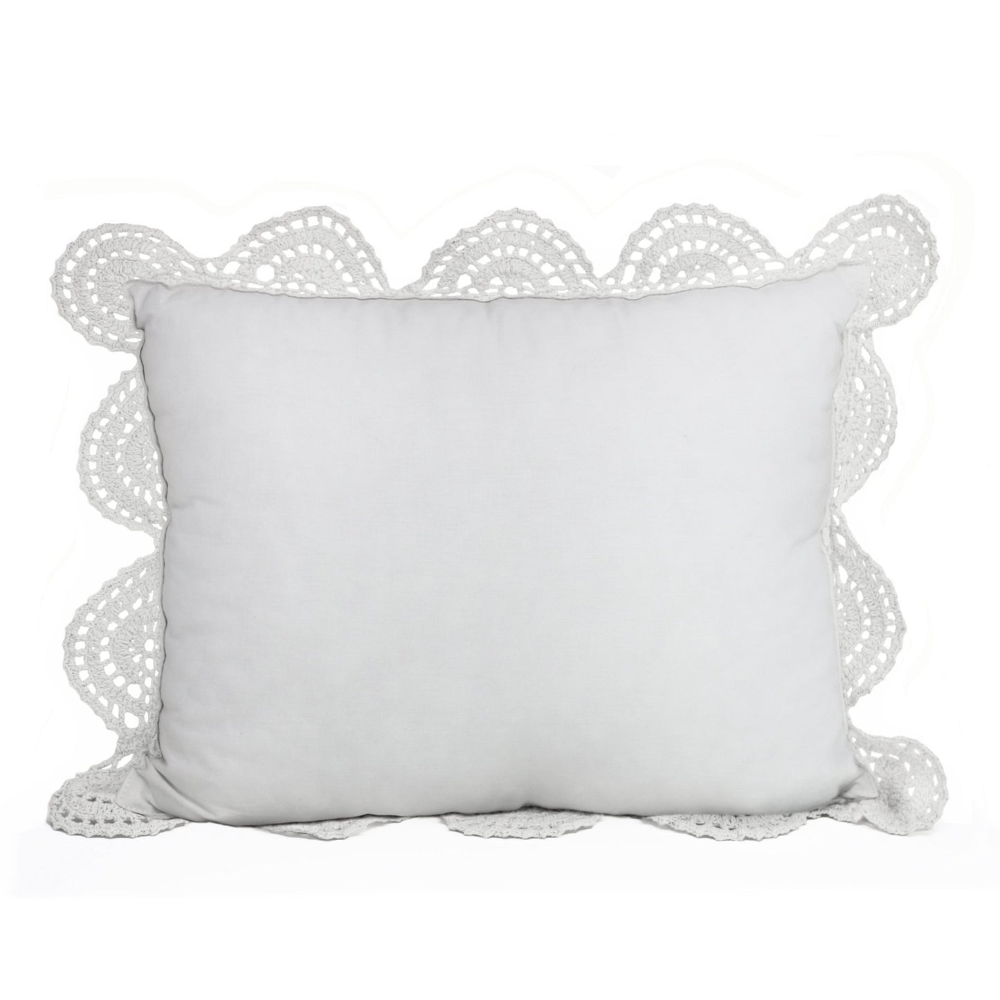 Hand Made Crochet Cotton Boudoir Pillow - Quahog Bay Bedding