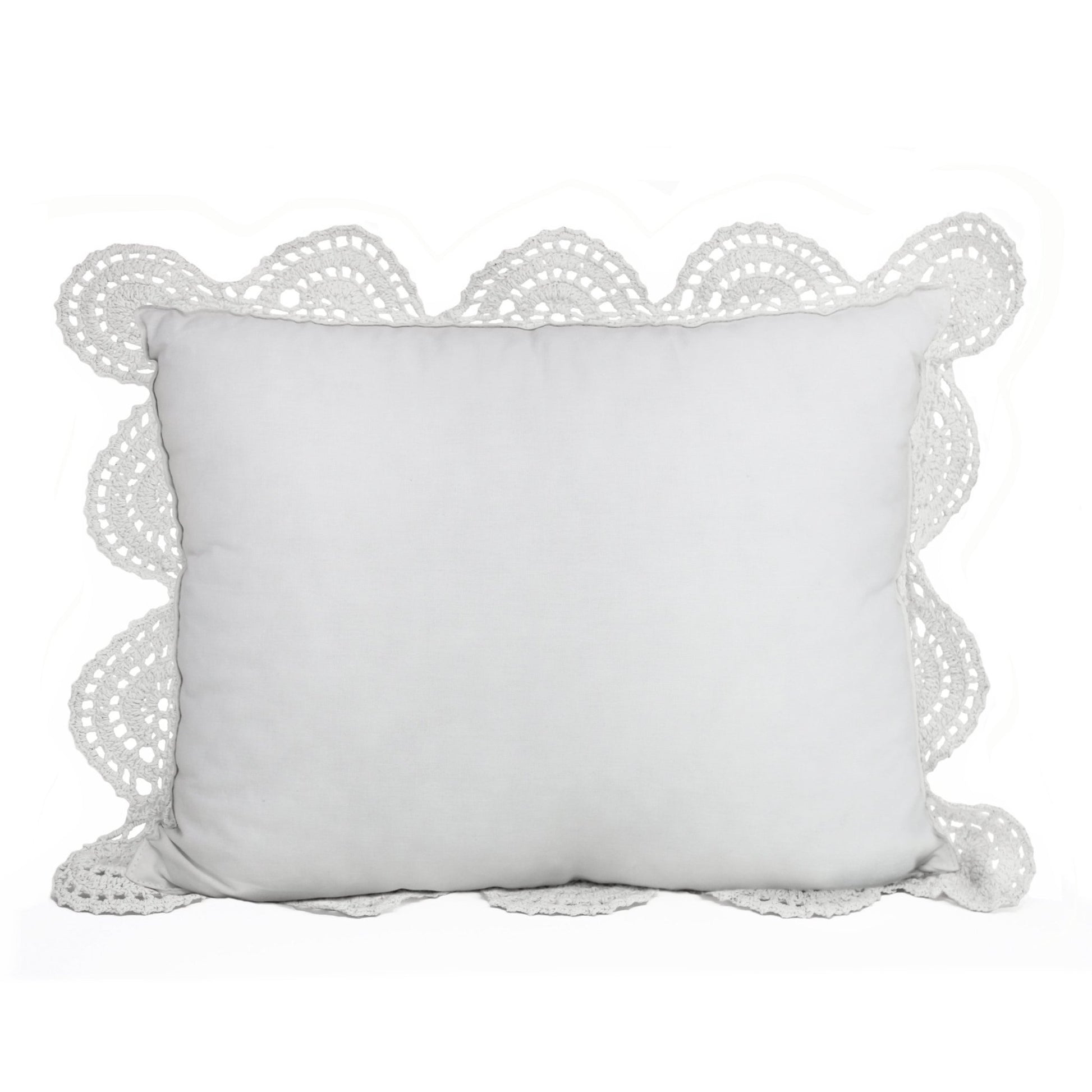 Hand Made Crochet Cotton Boudoir Pillow - Quahog Bay Bedding