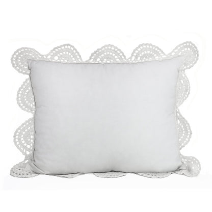 Hand Made Crochet Cotton Boudoir Pillow - Quahog Bay Bedding
