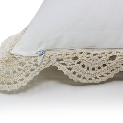 Hand Made Crochet Cotton Boudoir Pillow - Quahog Bay Bedding