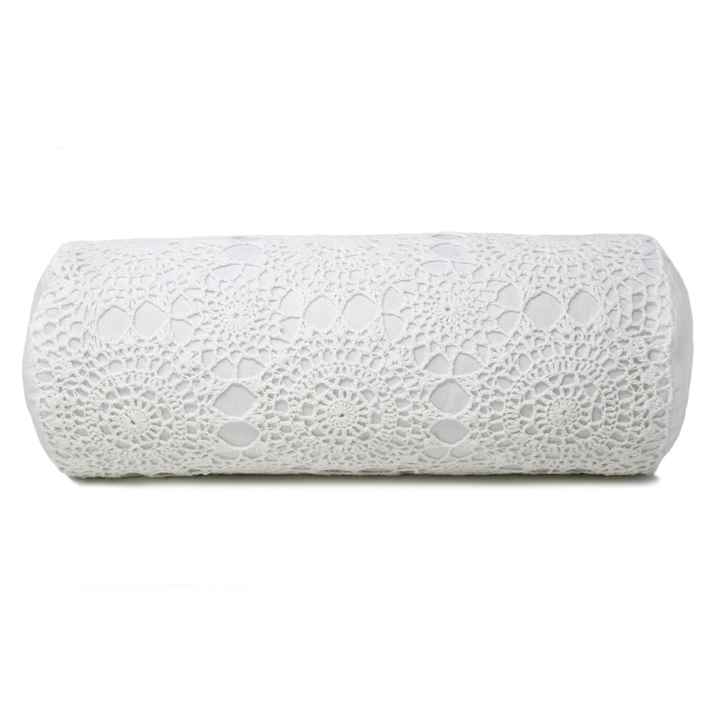Hand Made Crochet Cotton Neckroll Pillow - Quahog Bay Bedding