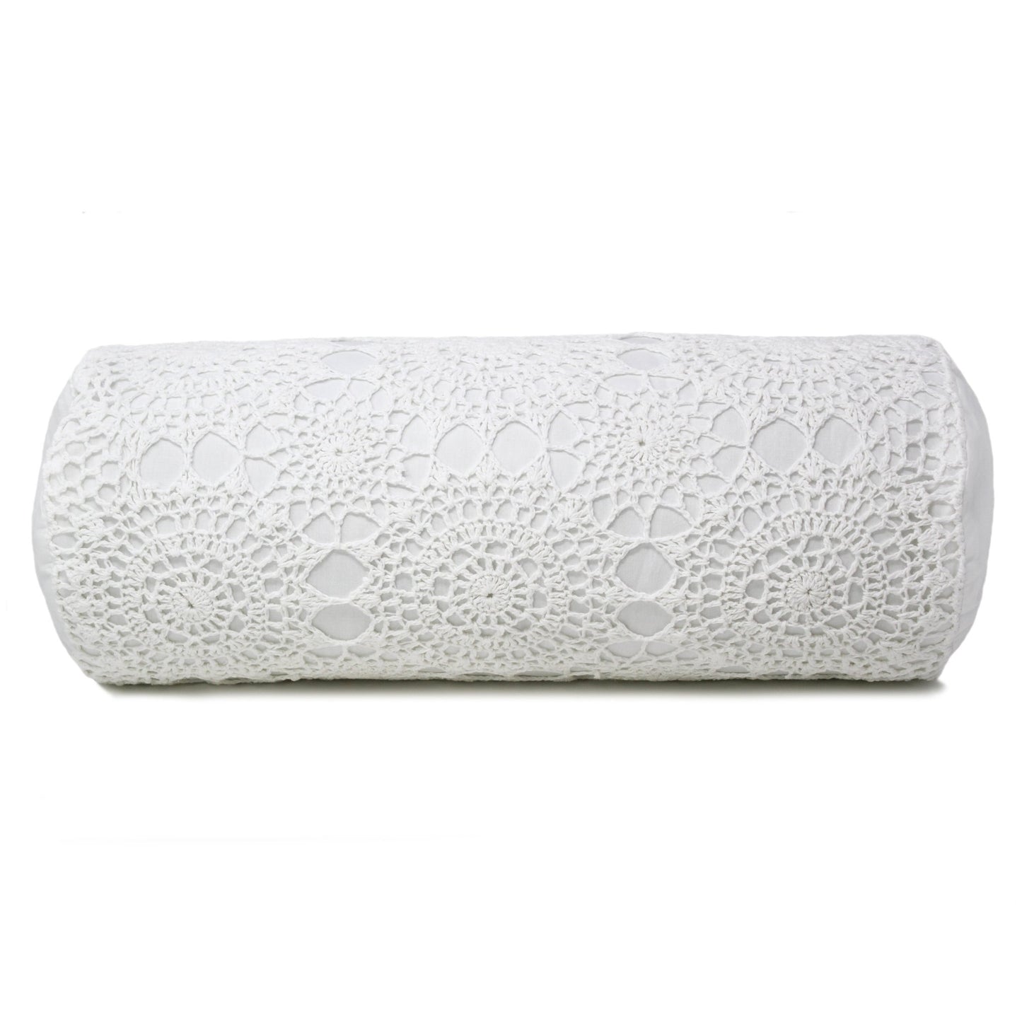 Hand Made Crochet Cotton Neckroll Pillow - Quahog Bay Bedding