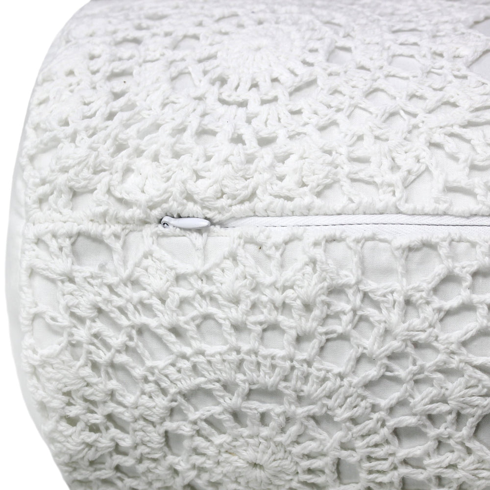 Hand Made Crochet Cotton Neckroll Pillow - Quahog Bay Bedding