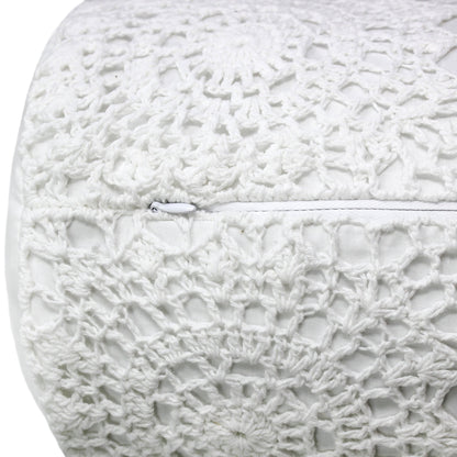 Hand Made Crochet Cotton Neckroll Pillow - Quahog Bay Bedding