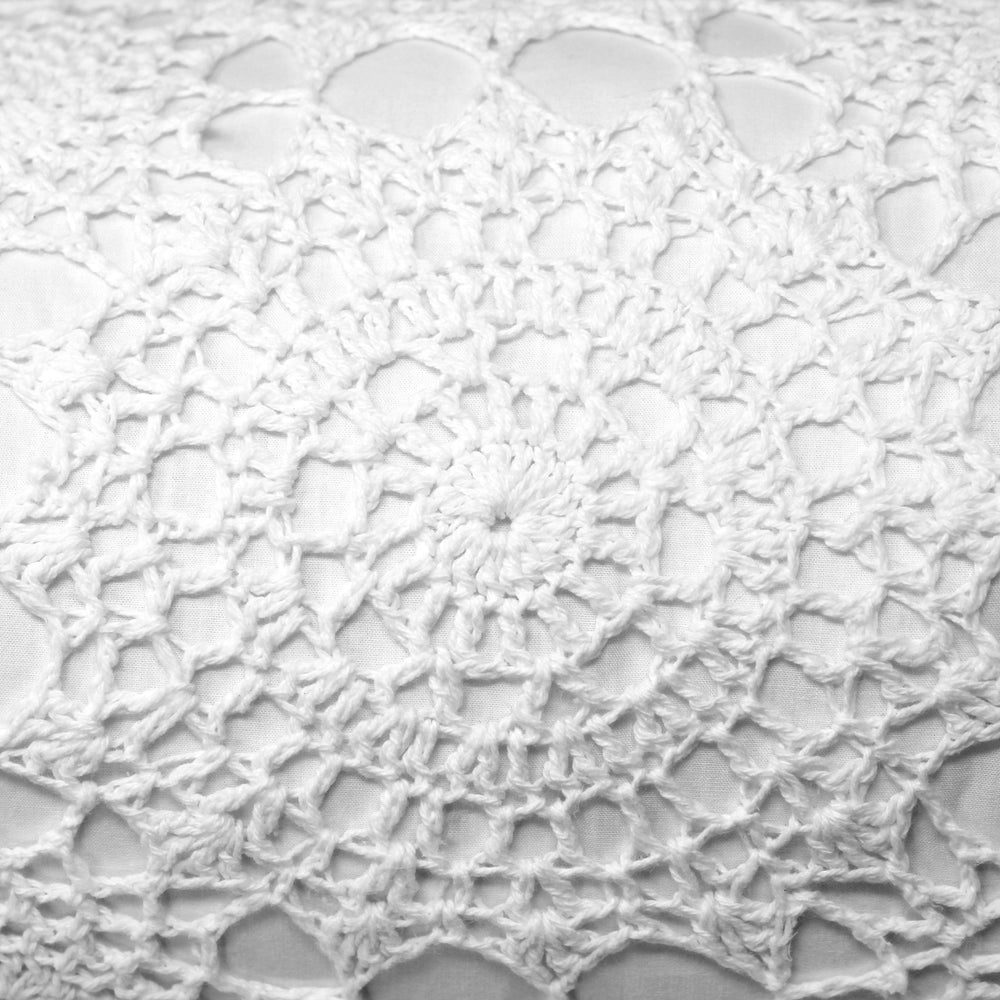 Hand Made Crochet Cotton Neckroll Pillow - Quahog Bay Bedding