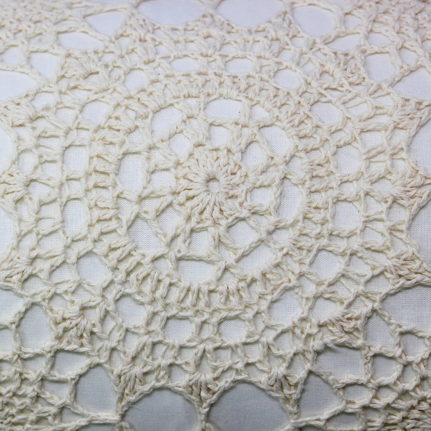 Hand Made Crochet Cotton Neckroll Pillow - Quahog Bay Bedding